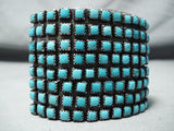 Best Vintage Native American Zuni Turquoise Square Sterling Silver Bracelet-Nativo Arts