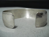 Signed Native American Navajo Sterling Silver 12k Gold Filled Sotryteller Bracelet-Nativo Arts