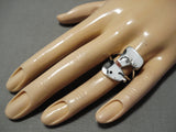 Remarkable Zuni Native American Inlay Sterling Silver Native American Ring-Nativo Arts