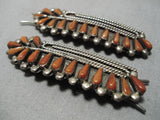 Incredible Vintage Zuni Native American Vivian Tsethlakai Hair Barrettes Clip-Nativo Arts