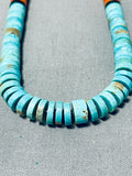 Native American Impressive Vintage Santo Domingo Turquoise Sterling Silver Necklace-Nativo Arts
