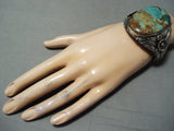 Huge Vintage Native American Navajo Royston Turquoise Sterling Silver Bracelet-Nativo Arts