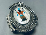 Most Detailed Silver Bead Vintage Native American Navajo Kachina Sterling Silver Bracelet-Nativo Arts