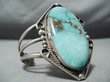 Towering Vintage Native American Navajo Royston Turquoise Sterling Silver Bracelet-Nativo Arts