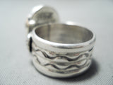 Tremendous Native American Navajo Lapis Sterling Silver Ring-Nativo Arts