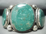 One Of Best Ever Native American Navajo Rick Martinez Green Turquoise Sterling Silver Bracelet-Nativo Arts
