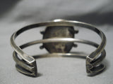 Superior Vintage Native American Navajo Huge Blue Vivid Turquoise Sterling Silver Bracelet Old-Nativo Arts