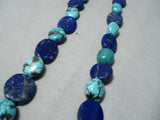 Colorful Navajo Turquoise And Lapis Necklace Native American-Nativo Arts