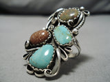 Tremendous Vintage Native American Navajo Royston Turquoise Sterling Silver Ring-Nativo Arts