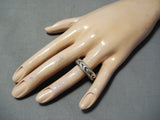 Distinctive Vintage Navajo Native American Sterling Silver Ring Old-Nativo Arts
