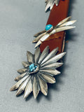 Star Light Star Bright Vintage Native American Navajo Turquoise Sterling Silver Concho Belt Old-Nativo Arts