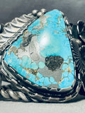 One Of The Finest Vintage Native American Navajo Turquoise Coil Sterling Silver Bracelet-Nativo Arts