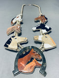 The Best Ever Horse Native American Navajo Sterling Silver Squash Blossom Necklace-Nativo Arts
