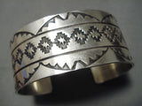 Rick Etcitty Vintage Navajo Sterling Silver Bracelet Native American-Nativo Arts