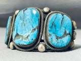111 Gram Native American Navajo Rick Martinez Turquoise Sterling Silver Bracelet-Nativo Arts