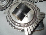 Old And Detailed!! Vintage Native American Navajo Repoussed Sterling Silver Concho Belt-Nativo Arts