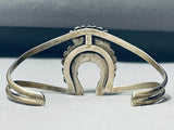 Horse Shoe Vintage Native American Navajo Turquoise Spiny Oyster Sterling Silver Bracelet-Nativo Arts