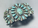 Lena Billy Vintage Native American Navajo Turquoise Sterling Silver Cluster Bracelet-Nativo Arts