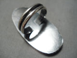 Superlative Vintage Native American Navajo Turquoise Sterling Silver Ring Old-Nativo Arts