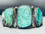 One Of The Best Ever Native American Navajo Guild Vintage Turquoise Sterling Silver Bracelet-Nativo Arts