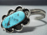 Twist Vintage Native American Navajo Sleeping Beauty Turquoise Sterling Silver Bracelet Old-Nativo Arts