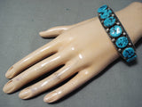 Important Vintage Native American Navajo Sleeping Beauty Turquoise Sterling Silver Bracelet-Nativo Arts