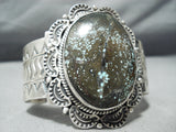 Colossal Navajo Native American Spiderweb Turquoise Sterling Silver Bracelet-Nativo Arts