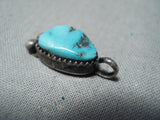 Outstanding Vintage Native American Navajo Morenci Turquoise Sterling Silver Pendant-Nativo Arts