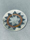 All In The Details Vintage Native American Navajo Hand Carved Basket Sterling Silver Pin-Nativo Arts