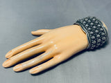 137 Grams Heavy Sturdy Native American Navajo Platero Sterling Silver Bracelet Cuff-Nativo Arts