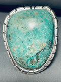 Native American 207 Gram One Of Biggest Ever San Felipe Turquoise Sterling Silver Bracelet-Nativo Arts