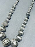One Of The Most Unique Hand Tooled Vintage Native American Navajo Sterling Silver Necklace-Nativo Arts