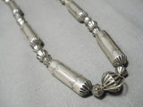 Museum Vintage Navajo Tube Sterling Silver Native American Necklace Old-Nativo Arts