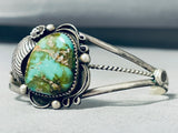 One Of The Most Vivid Royston Turquoise Vintage Native American Navajo Sterling Silver Bracelet-Nativo Arts