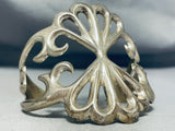 Exceptional Native American Navajo Sterling Silver Bracelet Signed F.l. Begay-Nativo Arts