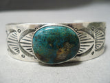 Authentic Jeanette Dale Vintage Native American Navajo Turquoise Sterling Silver Bracelet-Nativo Arts