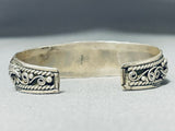 Amazing Sue Calabaza Vintage Native American Navajo Sterling Silver Bracelet-Nativo Arts