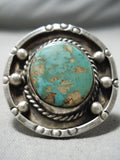 Marvelous Vintage Native American Navajo Royston Turquoise Sterling Silver Ring Old-Nativo Arts