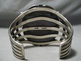 One Of Biggest Best Vintage Native American Navajo Verdy Jake Turquoise Sterling Silver Bracelet-Nativo Arts