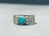 Stunning Vintage Native American Navajo Royston Turquoise Sterling Silver Ring-Nativo Arts