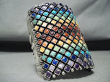 Most Colorful Native American Navajo Turquoise Coral Sterling Silver Bracelet-Nativo Arts