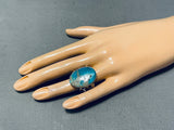 Outstanding San Felipe 8 Turquoise Sterling Silver Huge Ring-Nativo Arts