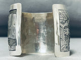 One Of The Best Native American Navajo Sterling Silver Storyteller Bracelet-Nativo Arts