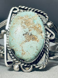 Early Vintage Native American Navajo #8 Turquoise Sterling Silver Bracelet Cuff-Nativo Arts