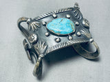 One Of The Most Unique 4 Arms Vintage Native American Navajo Sterling Silver Turquoise Bracelet-Nativo Arts