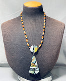 Native American Chris Nieto Vintage Santo Domingo Turquoise Sterling Silver Necklace-Nativo Arts