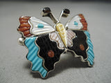 One Of The Best Vintage Zuni Native American Turquoise Butterfly Ring-Nativo Arts