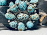 Best Vintage Native American Navajo Spiderweb Turquoise Chunk Sterling Silver Concho Belt-Nativo Arts