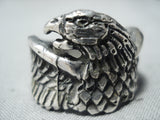 Majestic Navajo Sterling Silver Eagle Ring Native American-Nativo Arts