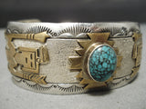 Museum Tsosie Vintage Native American Navajo Lone Mountain Turquoise Sterling Silver Bracelet-Nativo Arts